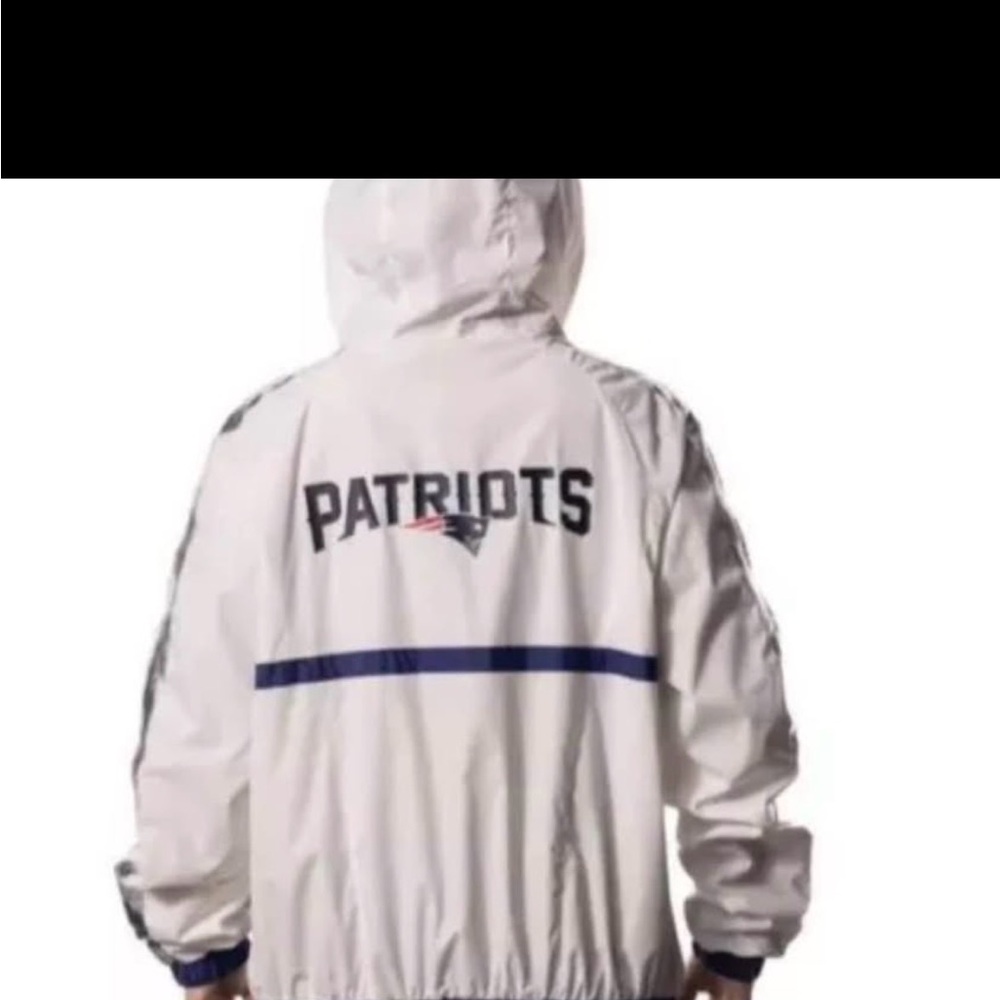 New England Patriots Women's XL The Wild Collective White Full-Zip Jacket NWT